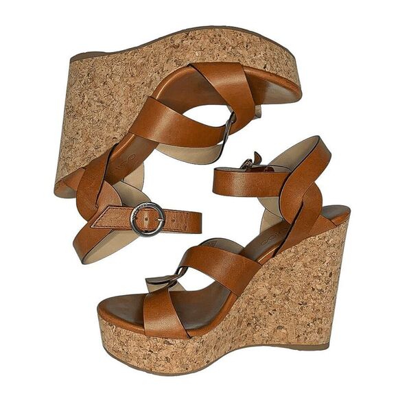 Jimmy Choo Brown Wedge Sandals - Picture 5 of 13